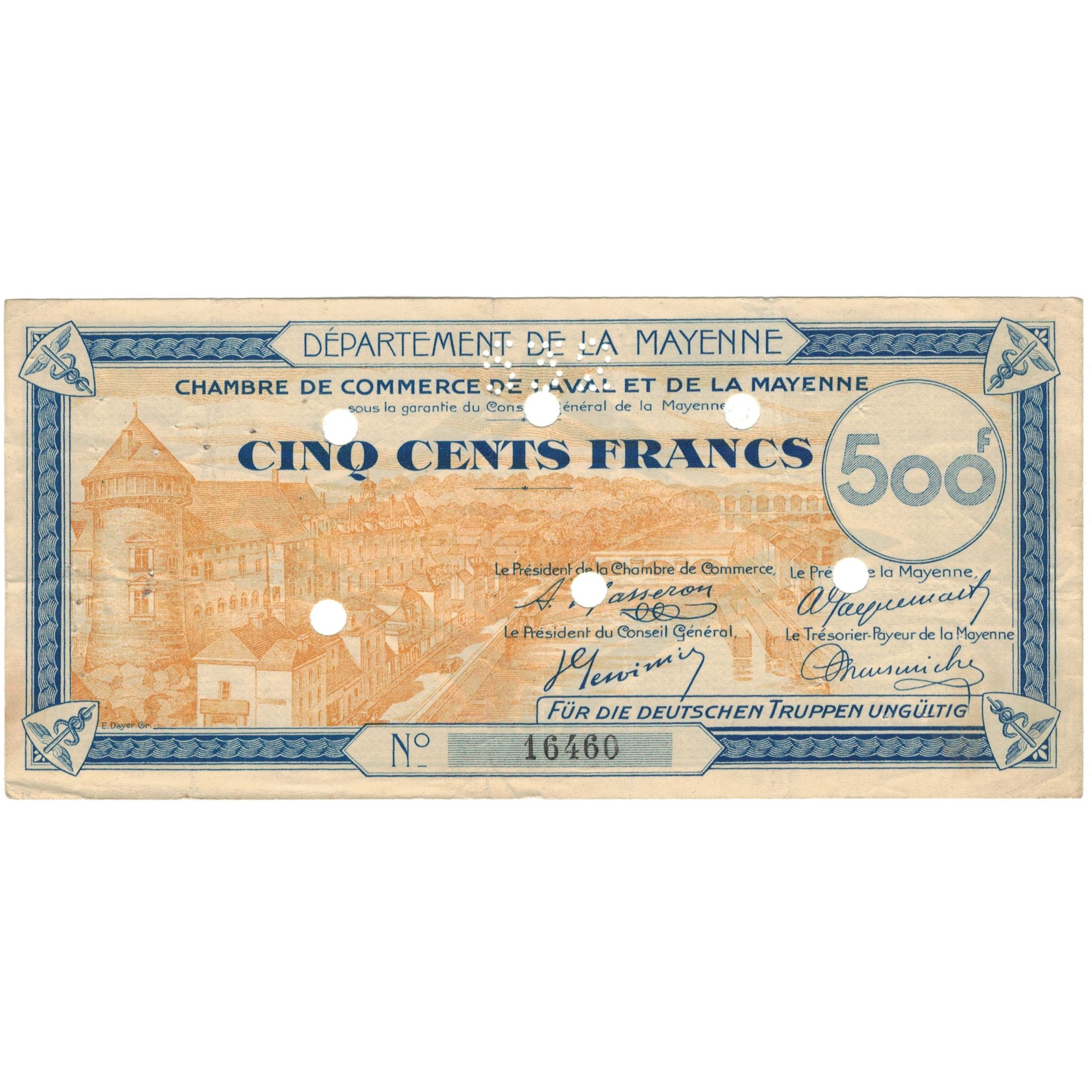 Frankreich, Laval, 500 Francs, SS