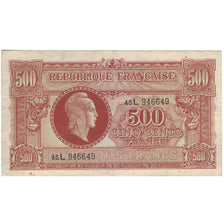 France, 500 Francs, Marianne, 1945, 45L946649, EF(40-45), Fayette:VF11.01