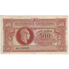 França, 500 Francs, Marianne, 1945, 45L946649, EF(40-45), Fayette:VF11.01