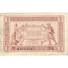 Frankrijk, 1 Franc, 1917-1919 Army Treasury, 0 574144, TB+, Fayette:VF3.8, KM:M2