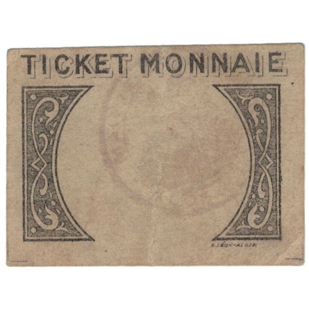 Geldschein, Algeria, 10 Centimes, Ticket Municipal, 1916, 1916-12-14, SS