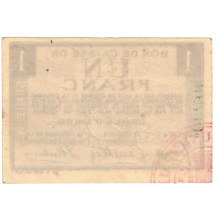 Frankreich, Colmar, 1 Franc, 1940, UNZ-