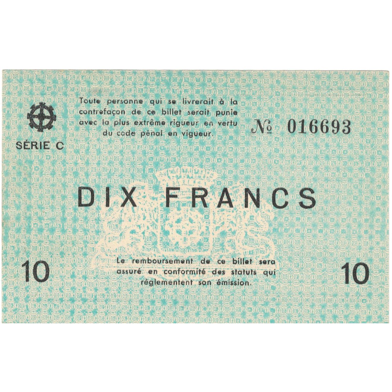Frankreich, Mulhouse, 10 Francs, 1940, UNZ-