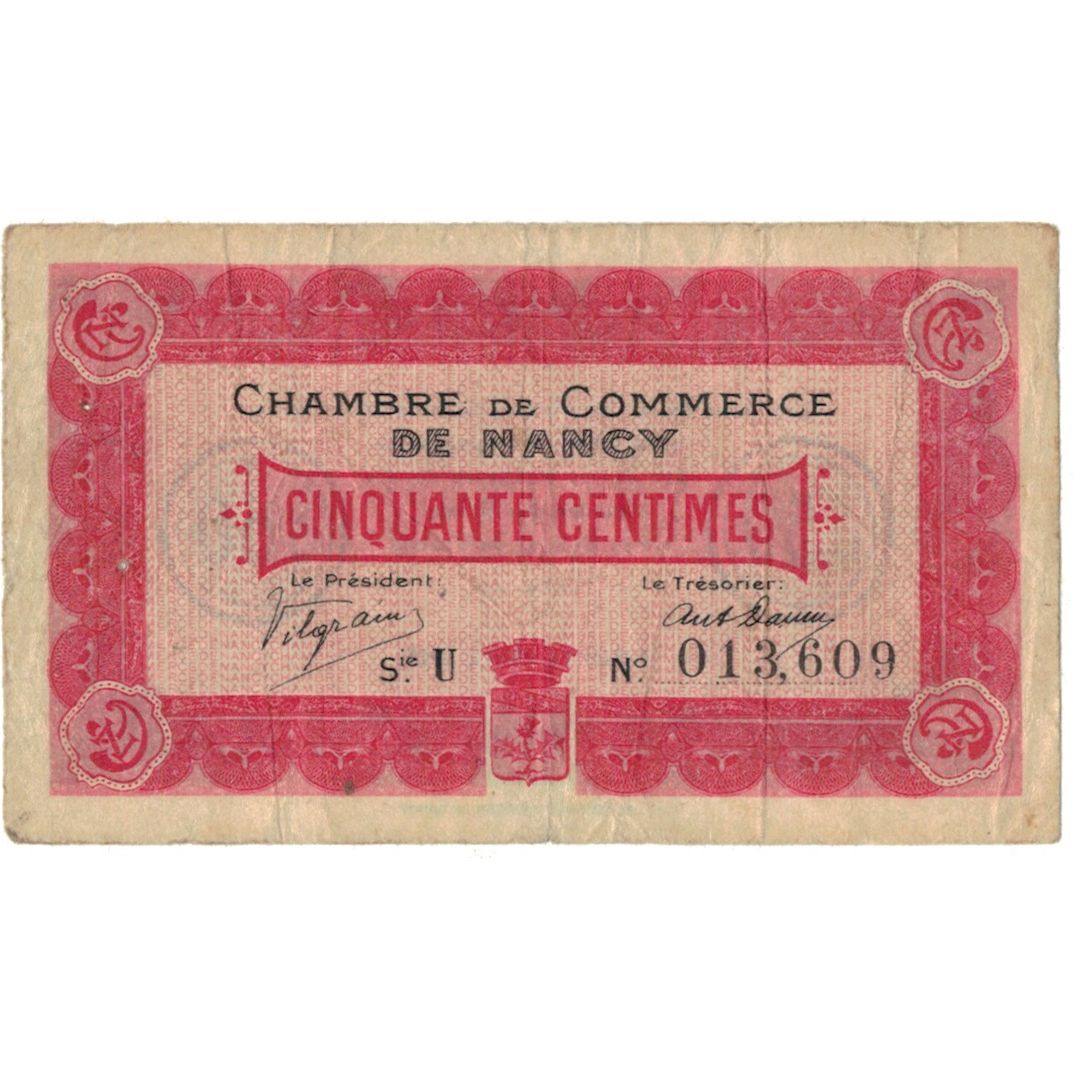 França, Nancy, 50 Centimes, 1920, VF(20-25), Pirot:87-1
