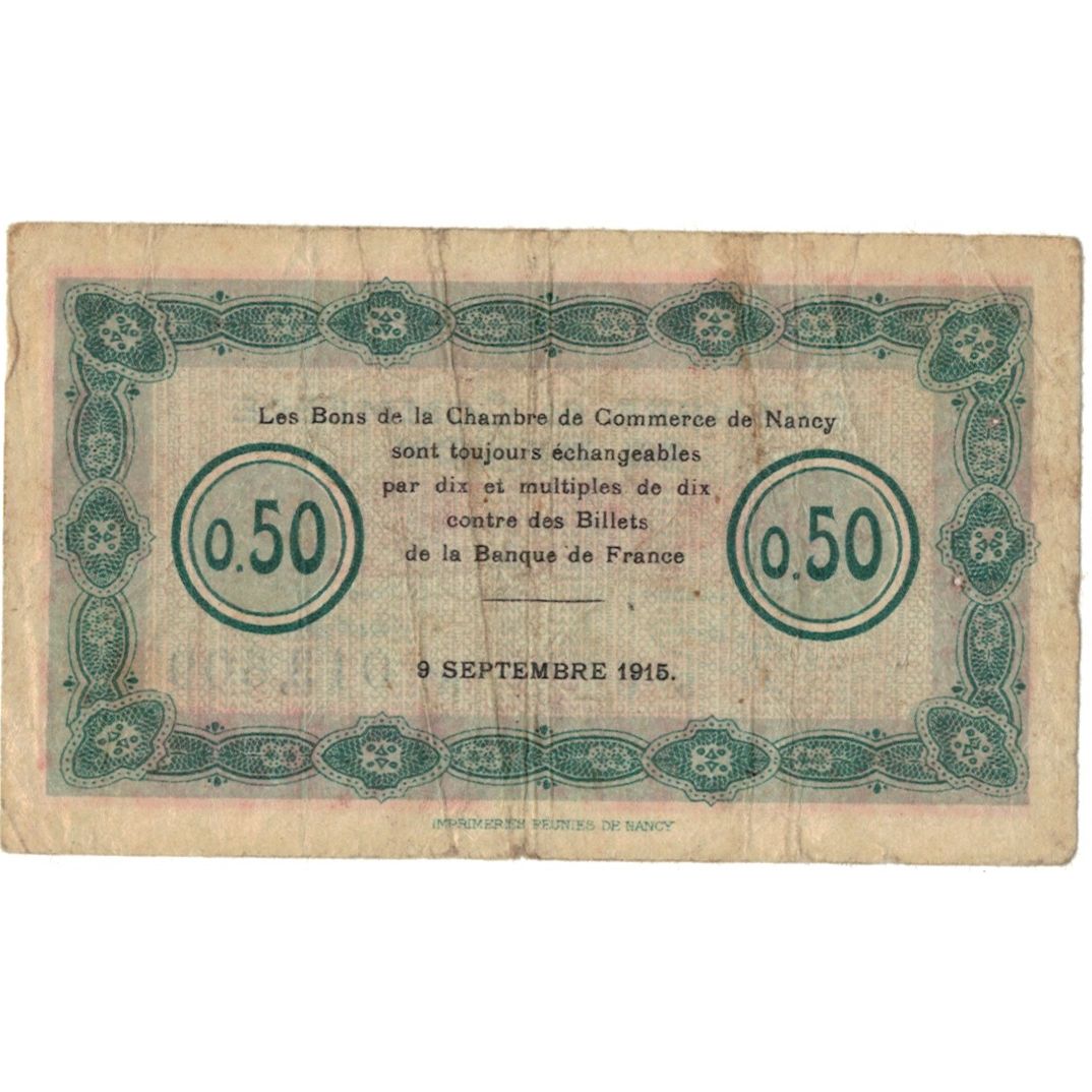 França, Nancy, 50 Centimes, 1920, VF(20-25), Pirot:87-1