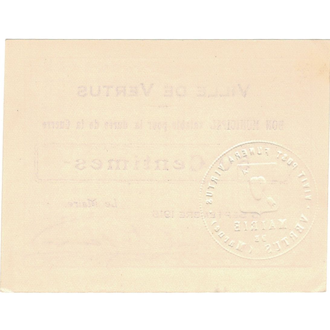 Geldschein, Frankreich, Vertus, 50 Centimes, 1915, UNZ-, Pirot:51-51