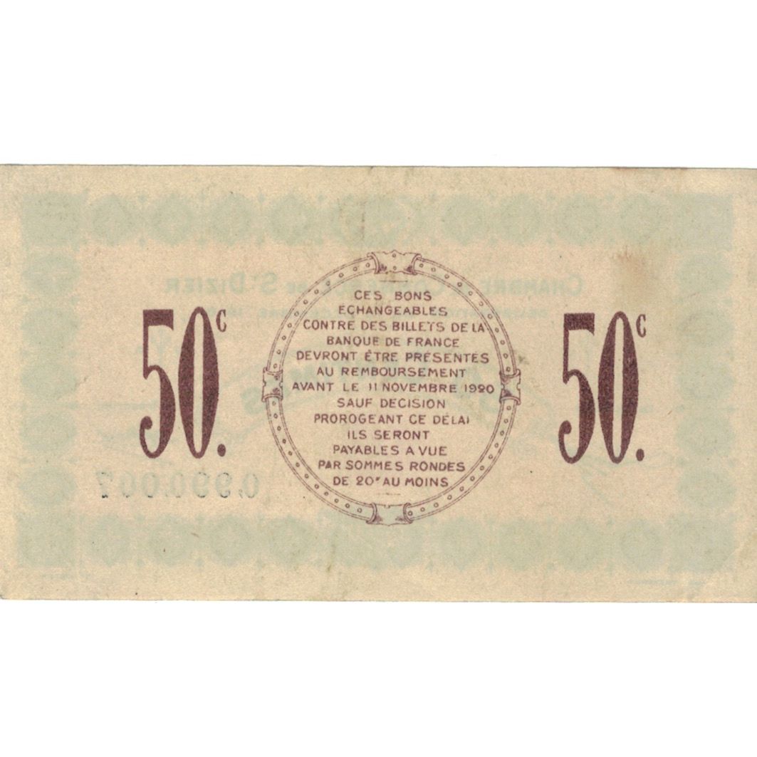 Francia, Saint-Dizier, 50 Centimes, 1916, SPL-, Pirot:113-11