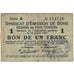 Francja, Poix-Terron, 1 Franc, 1916, Syndicat d'émission / Bon de, VF(20-25)