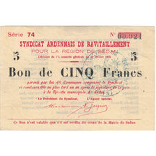 Francia, Sedan, 5 Francs, 1916, Bon de Caisse, SPL-, Pirot:08-85