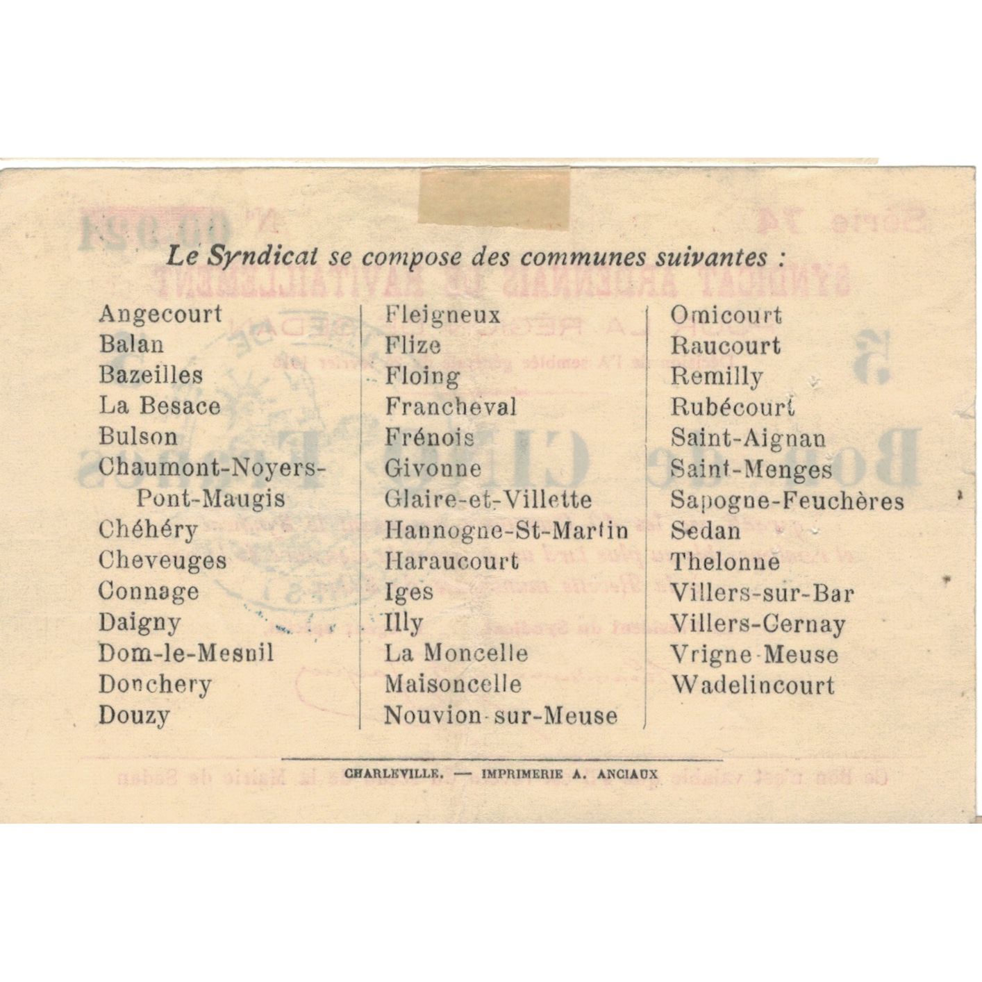 Francia, Sedan, 5 Francs, 1916, Bon de Caisse, SPL-, Pirot:08-85