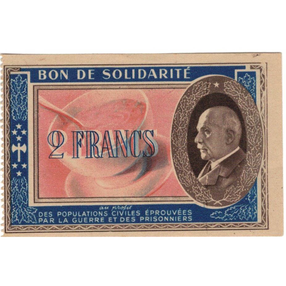 Francia, Bon de Solidarité, 2 Francs, 1941, FDS
