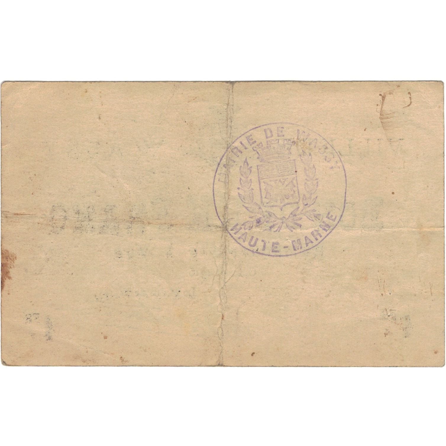 France, Wassy, 1 Franc, 1915, TTB, Pirot:52-49