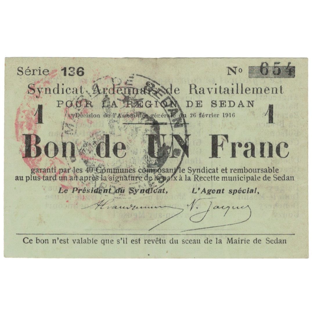 Frankreich, Sedan, 1 Franc, 1916, SS
