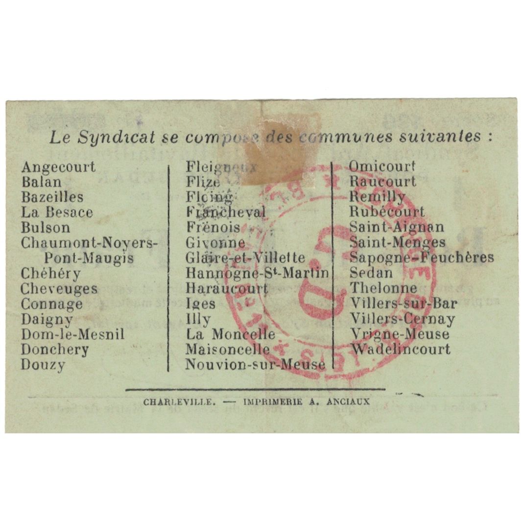 Frankreich, Sedan, 1 Franc, 1916, SS
