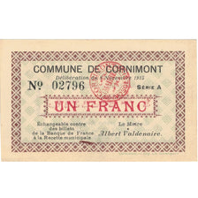 Francia, Cornimont, 1 Franc, 1915, Emission Municipale, SC, Pirot:88-13