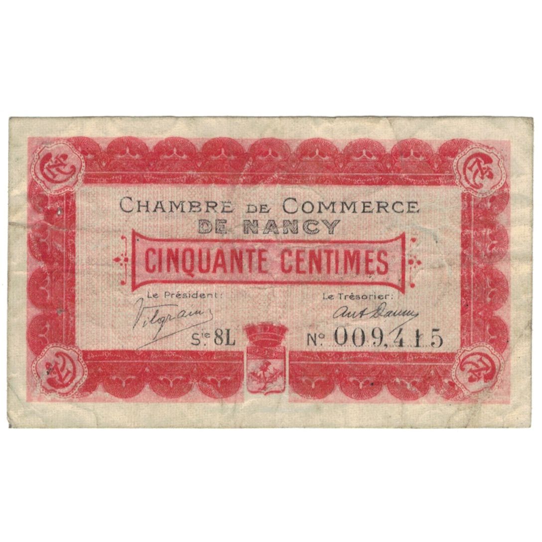 Frankreich, Nancy, 50 Centimes, 1916, S+, Pirot:87-10