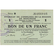 France, Montmedy, 1 Franc, 1916, TTB+