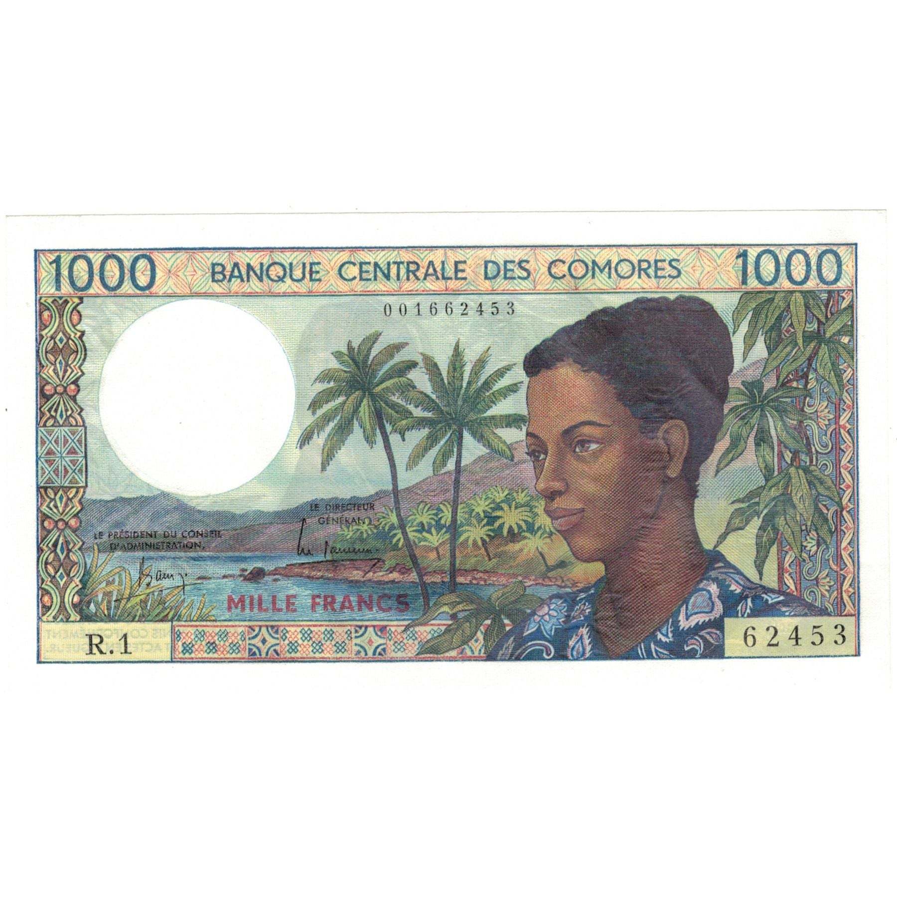 Banconote, Comore, 1000 Francs, UNDATED (1984), KM:11b, FDS