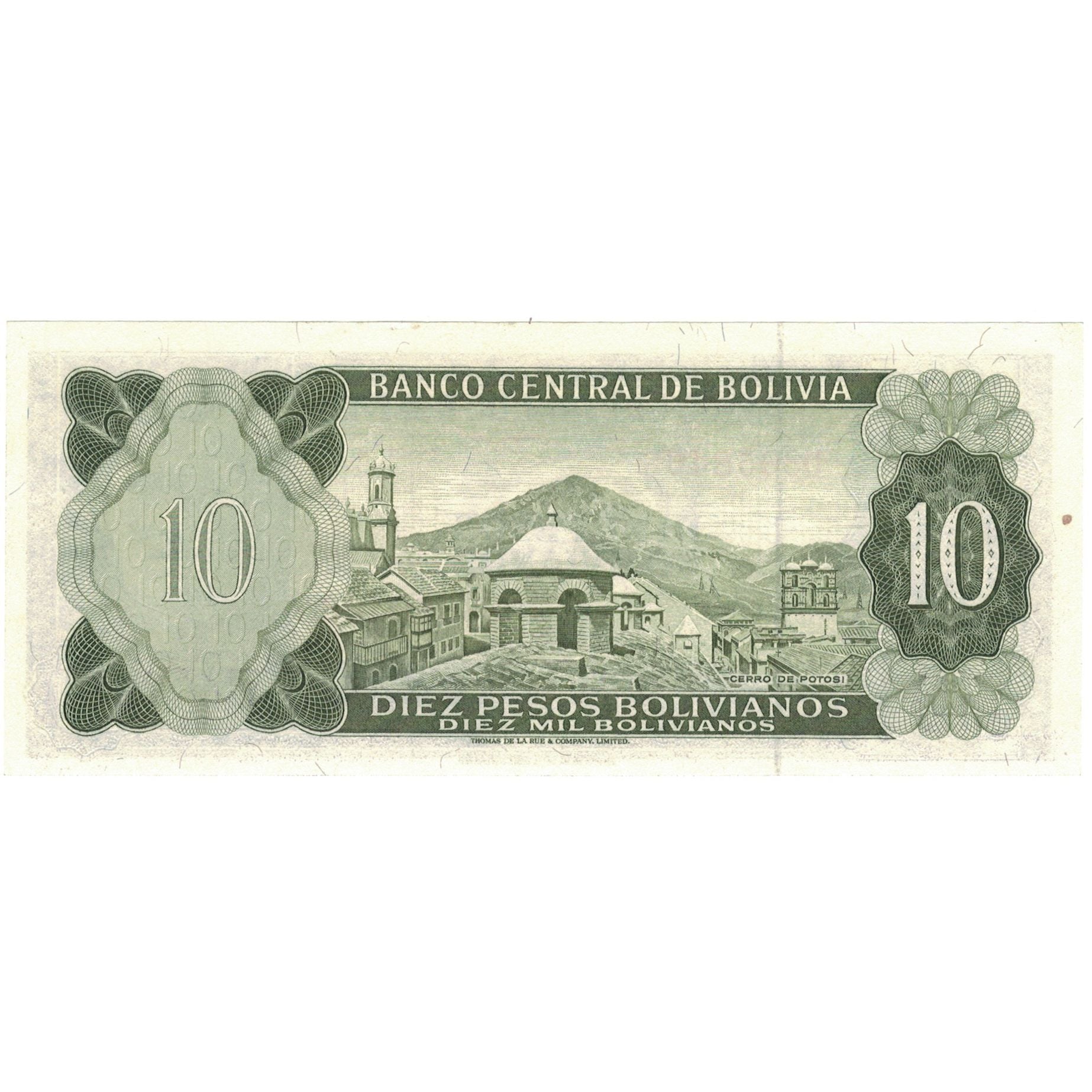 Banknote, Bolivia, 10 Pesos Bolivianos, 1962, 1962-07-13, KM:154a, UNC(60-62)