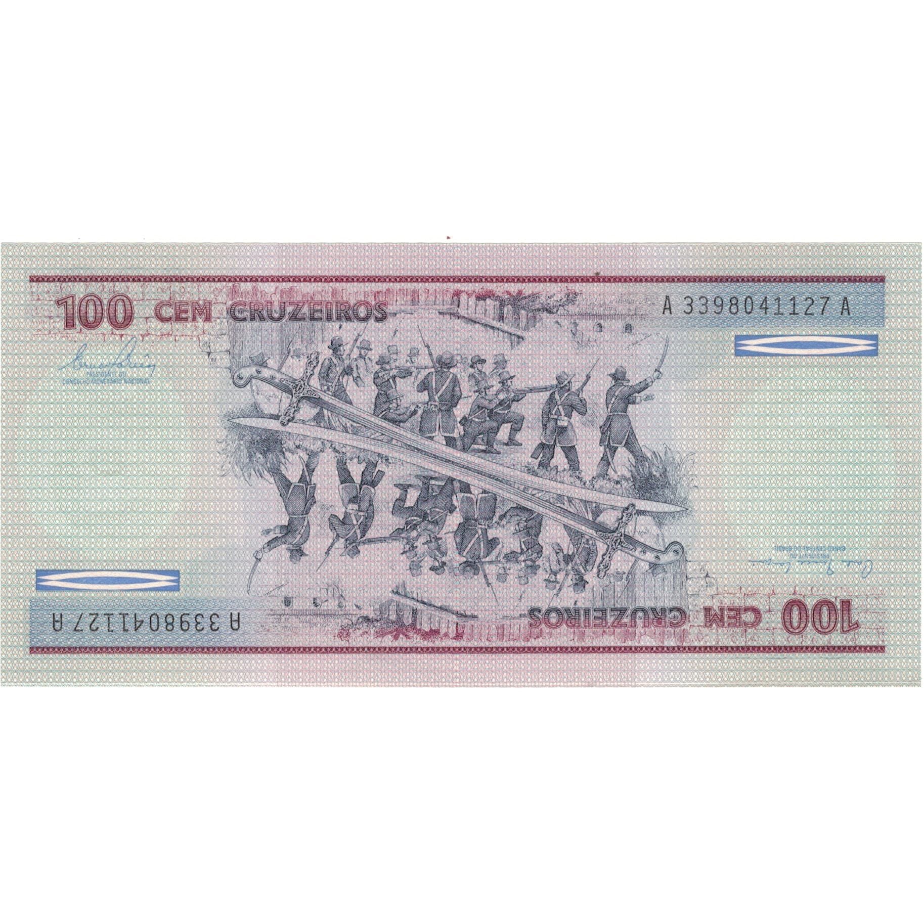 Nota, Brasil, 100 Cruzeiros, KM:198b, UNC(64)