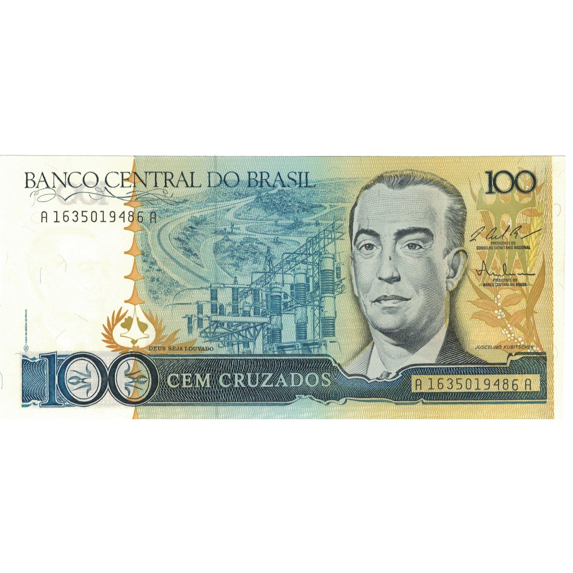 Banknot, Brazylia, 100 Cruzados, Undated (1986-88), KM:211c, UNC(64)