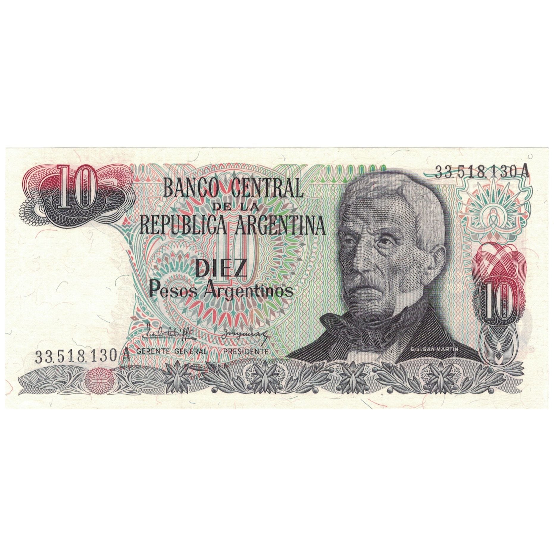 Banknote, Argentina, 10 Pesos, Undated (1983-84), Undated (1983-1984), KM:S2313