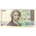Billet, Croatie, 2000 Dinara, 1992, 1992-01-15, KM:23s, TTB