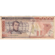 Billete, 5000 Pesos, 1989, México, 1989-03-28, KM:88c, BC+