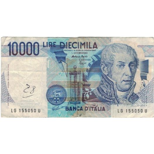 Banknote, Italy, 10,000 Lire, 1984, 1984-09-03, KM:112c, VF(30-35)