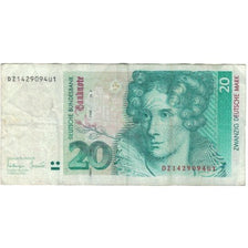 Banconote, GERMANIA - REPUBBLICA FEDERALE, 20 Deutsche Mark, 1993, 1993-10-01