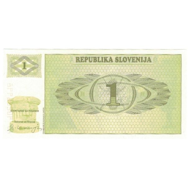 Billet, Slovénie, 1 (Tolar), KM:1a, SPL+