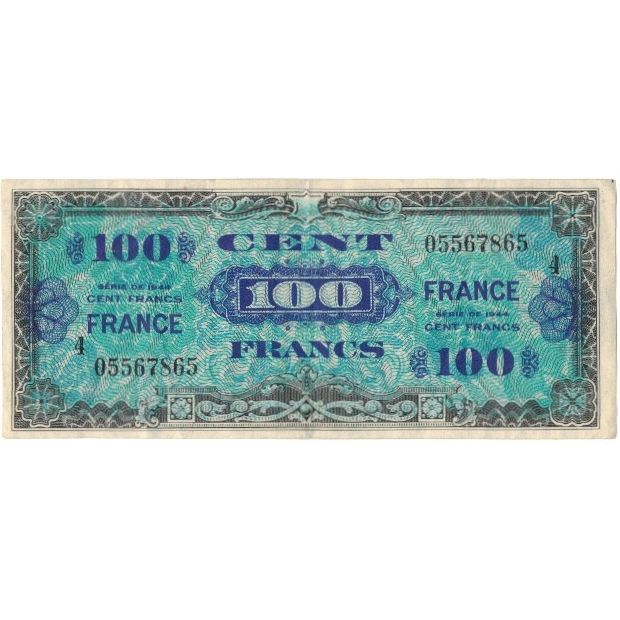 França, 100 Francs, 1945 Verso France, 1945, 05567865, EF(40-45)