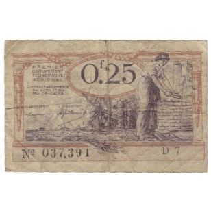 France, NORD-PAS DE CALAIS, 25 Centimes, SPL, Pirot:94-3