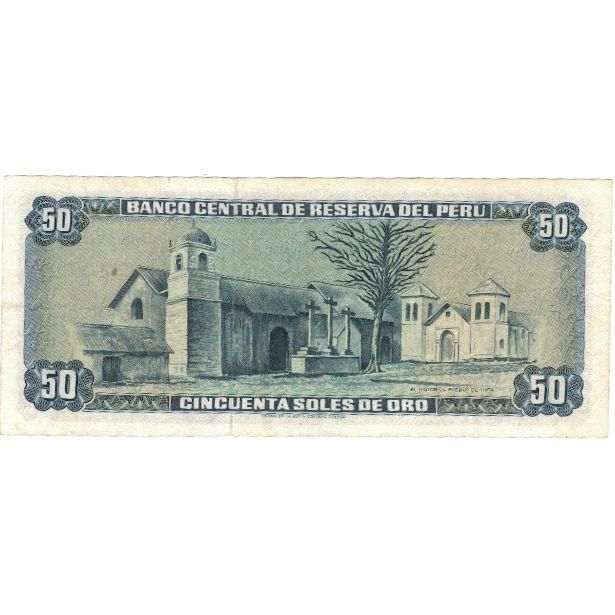 Billet, Pérou, 50 Soles De Oro, 1974, 1974-05-06, KM:101c, TTB+