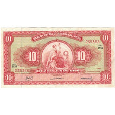 Biljet, Peru, 10 Soles De Oro, 1968, 1968-02-23, KM:84a, SUP