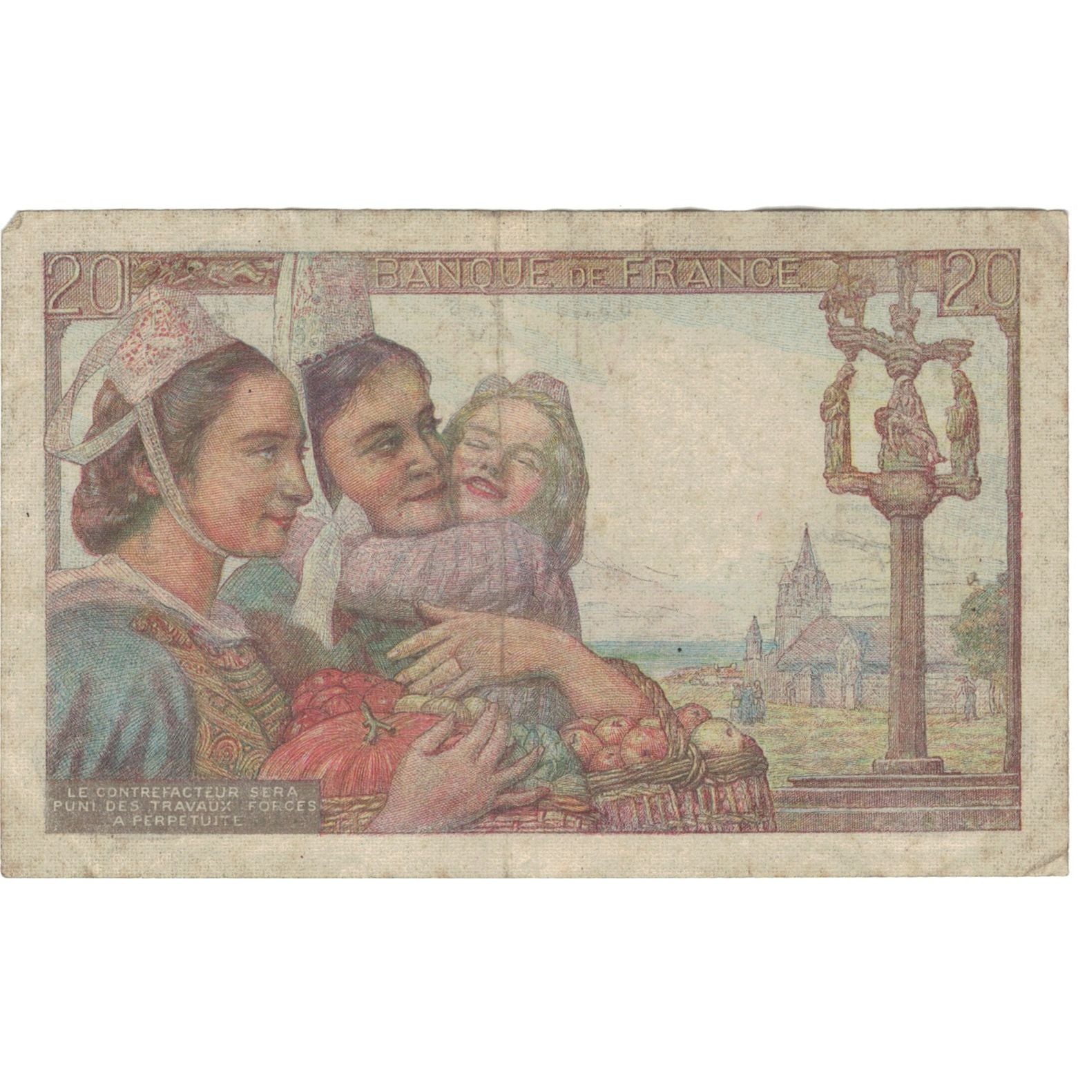 Francia, 20 Francs, Pêcheur, 1947, 11536 O.158, SPL-, Fayette:13.11, KM:100b