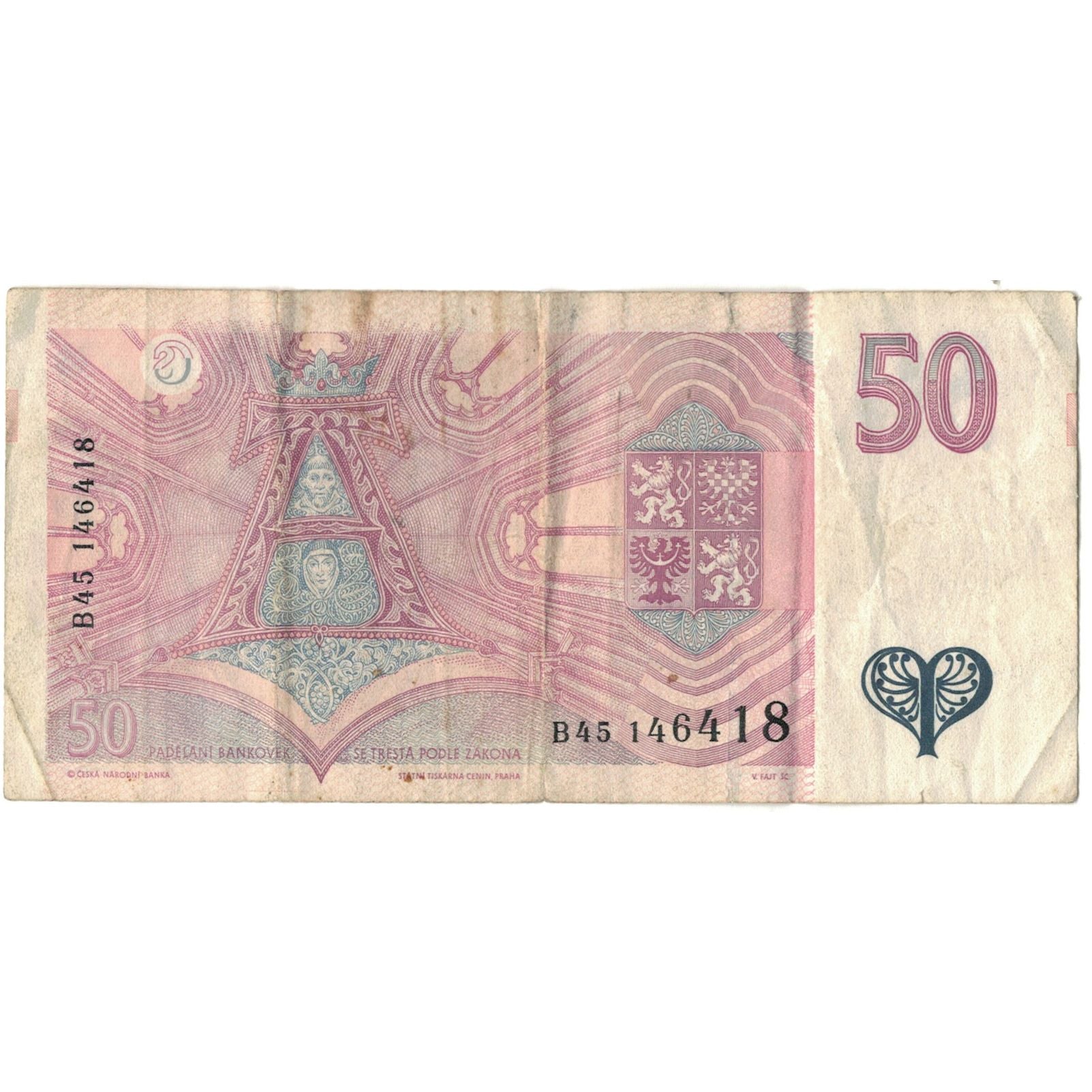 Nota, República Checa, 50 Korun, 1994, KM:17, EF(40-45)