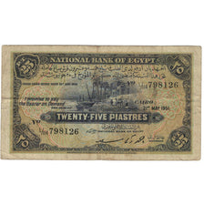 Banconote, Egitto, 25 Piastres, 1951, 1951-05-21, KM:10e, MB