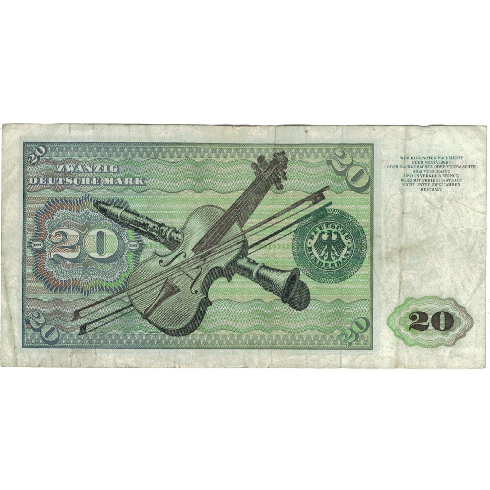 Banknote, GERMANY - FEDERAL REPUBLIC, 20 Deutsche Mark, 1970, 1970-01-02