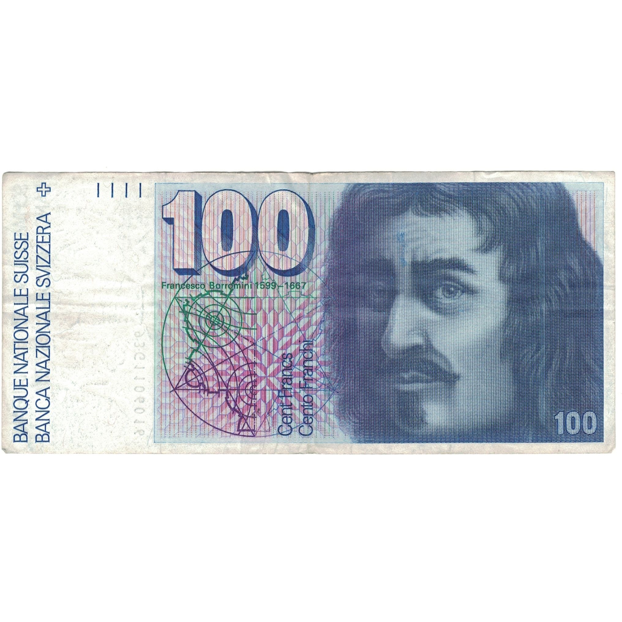 Banconote, Svizzera, 100 Franken, 1993, 1993, KM:57m, BB
