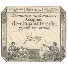 France, 50 Sols, 1793, 3734, AU(55-58), Fayette:ass42e, KM:A70a