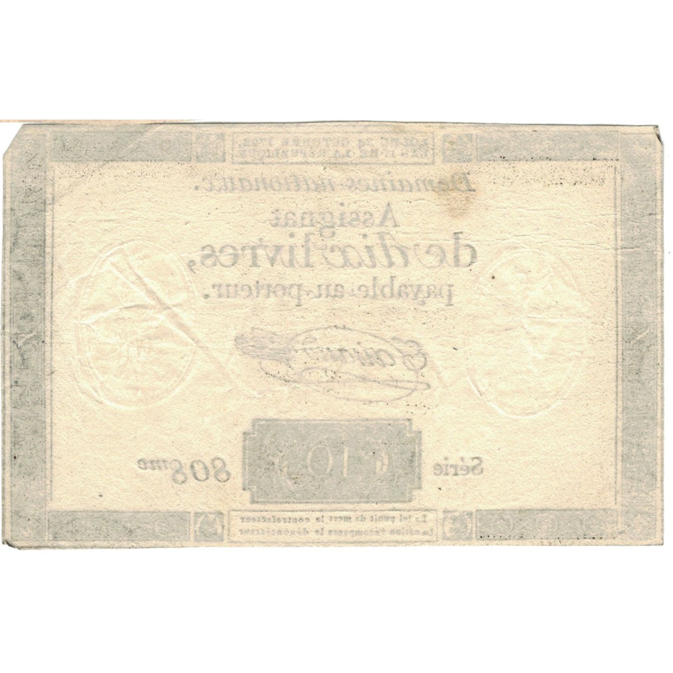 France, 10 Livres, 1792, SERIE 808, TTB, KM:A66b