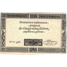 Frankreich, 25 Livres, 1793, SERIE 3368, SS, KM:A71