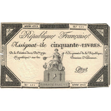 Francia, 50 Livres, 1792, série 2812, MBC, KM:A72, Lafaurie:164