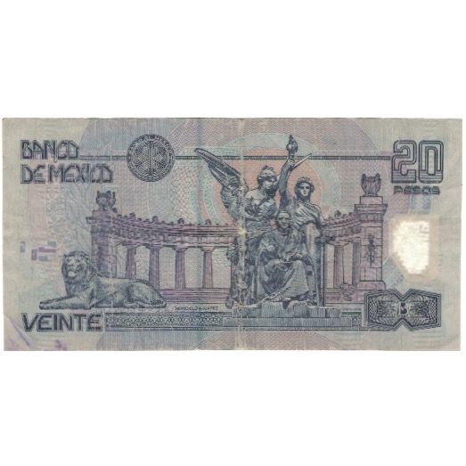 Banconote, Messico, 20 Pesos, 2003, 2003-05-23, KM:116d, MB