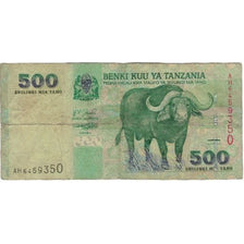 Nota, Tanzânia, 500 Shilingi, KM:35, VG(8-10)