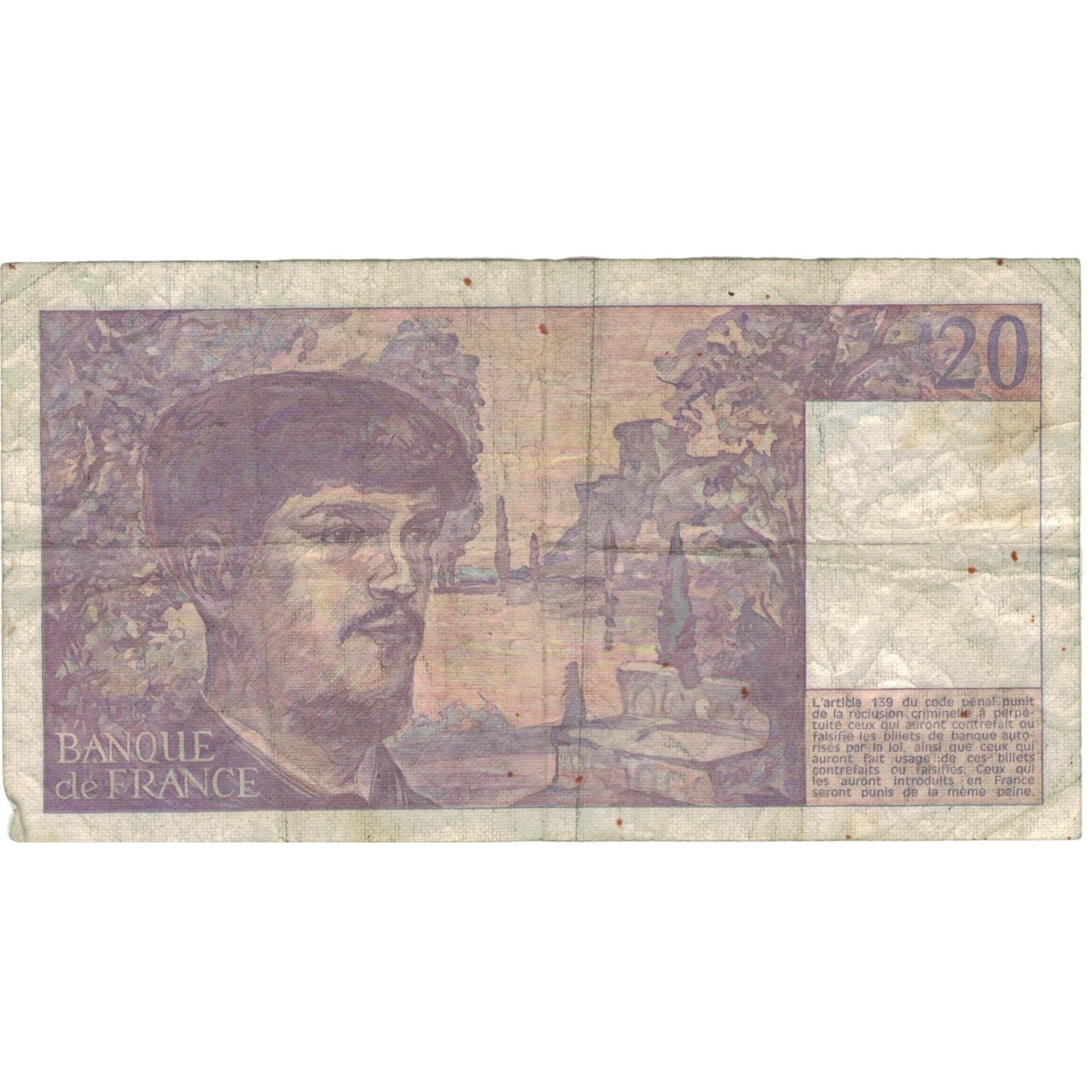 France, 20 Francs, Debussy, 1987, 715506 0.019, B, Fayette:66.08, KM:151b