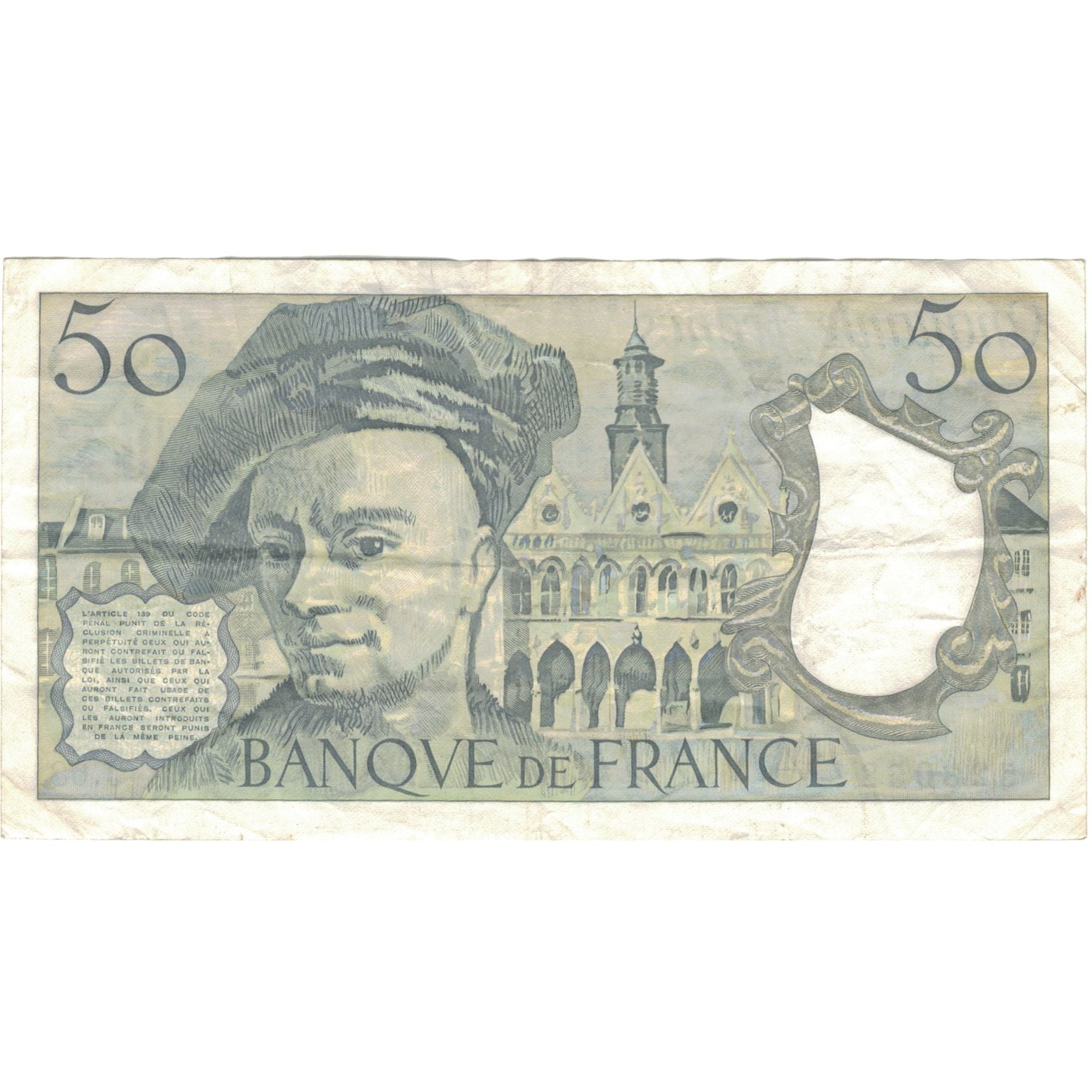 Francia, 50 Francs, Quentin de La Tour, 1991, 523058 J.68, BB, Fayette:F67.17
