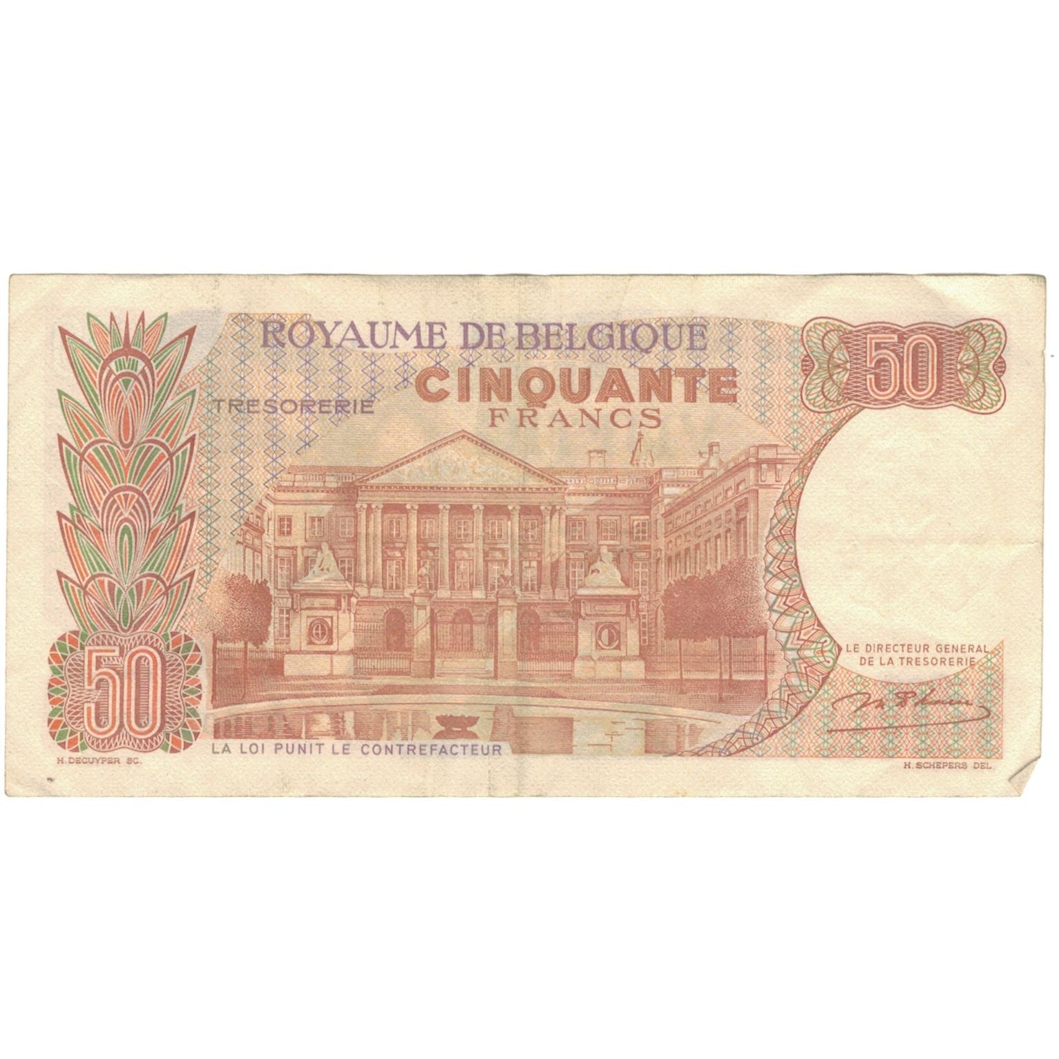 Banconote, Belgio, 50 Francs, 1966, 1966-05-16, KM:139, BB+