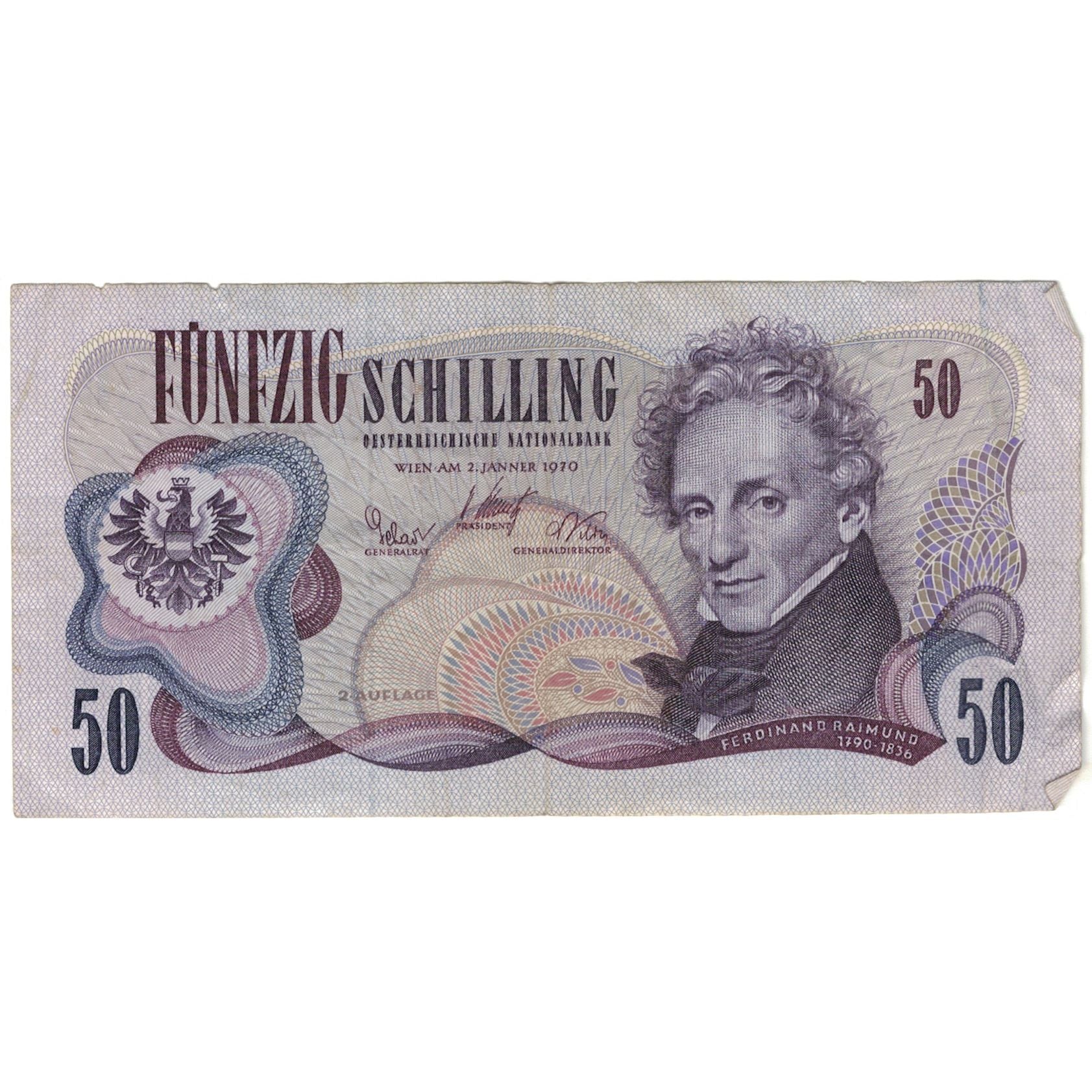 Banknote, Austria, 50 Schilling, 1970, 1970-01-02, KM:143a, EF(40-45)